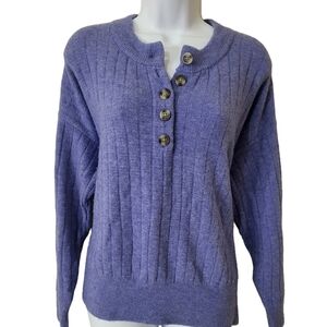 Madewell Womens Button Up Wool Sweater
